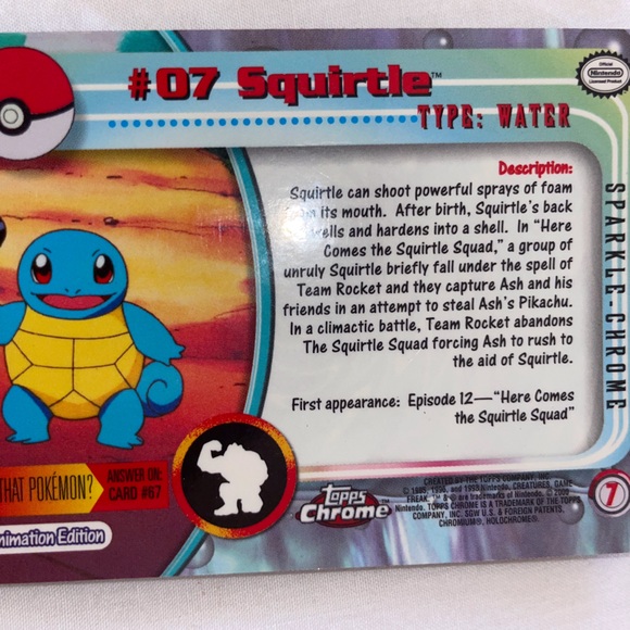 Topps chrome Pokémon squirtle - Picture 2 of 2